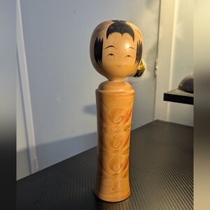 Handcrafted Wooden Kokeshi Doll Signed